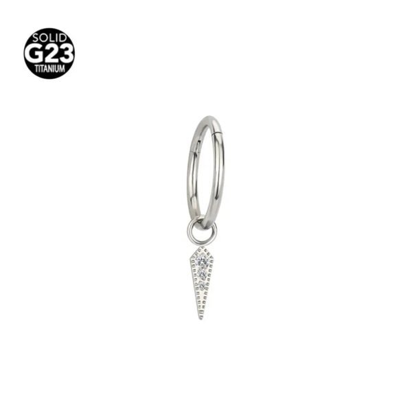 F136 Titanium Nose Ring Ear Ring 1.2/1.0 Thick Horse Eye Pendant Nose Ring Ear Bone Needle Piercing Jewelry Geometric Pattern