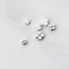 Titanium Alloy F136 G23 Four Leaf Clover Pinecone Inner Tooth Flat Bottom Ear Bone Nail Simple Style Classic Polished Finish