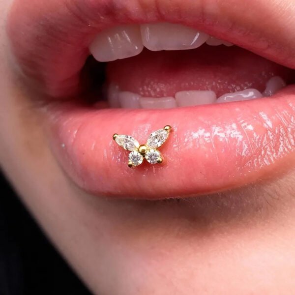picture_398889b2-a9b7-4ba1-ba49-e3e1cd6dfd83(2) Satan's Child Piercing Mermaid Lip Stud Titanium Alloy Stud Sweet Cool Hot Girl Piercing Titanium Alloy Zircon Lip Ring Titanium Alloy Jewelry