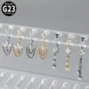 1 Piece Belly Rings Casual Cute Hawaiian Round G23 Titanium Zircon Polishing Plating Zircon PVD Coated 18K Gold Plated Belly Rings