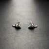 Unisex Titanium Steel Sheep Head Earrings Non-Fading Simple Design Threaded Earrings Suitable for Men and Women