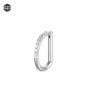 Titanium Alloy D-Shaped Nose Ring Ear Cuff 8/10mm Inner Diameter Piercing Jewelry Simple Classic Style For Men And Women