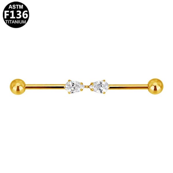 Fashionable Heart/Butterfly F136 Piercing Ear Bridge Trendy Titanium Alloy Male Female Universal Ear Studs