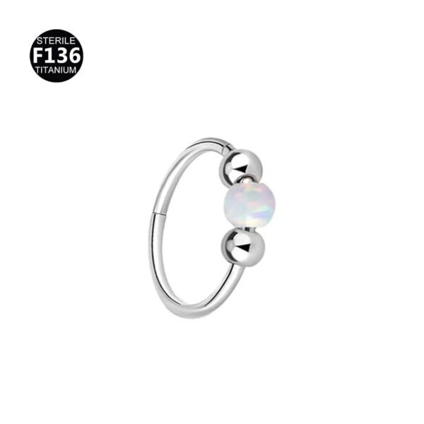 F136 Titanium Alloy, Ear, Ring, Stud, 1.0x8mm, Closed Loop, Nose, Septum, Clicker.