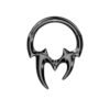 Titanium Alloy Zircon Moon Ring Ear Bone Ring Piercing Seamless Hoop Unisex Tooth Shaped Nose Ring Earring For Wedding Birthday Party Festival