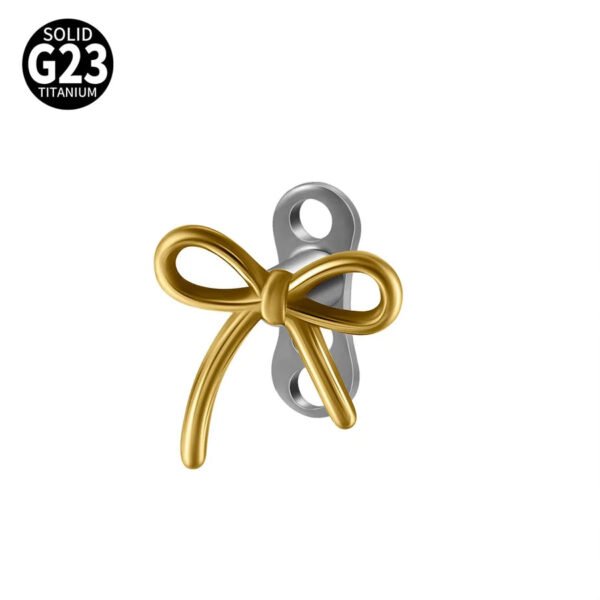 G23 Titanium Alloy Butterfly Skull Heart Piercing Studs Under-Skin Jewelry Skin Animal Snake Dolphin Bone Studs