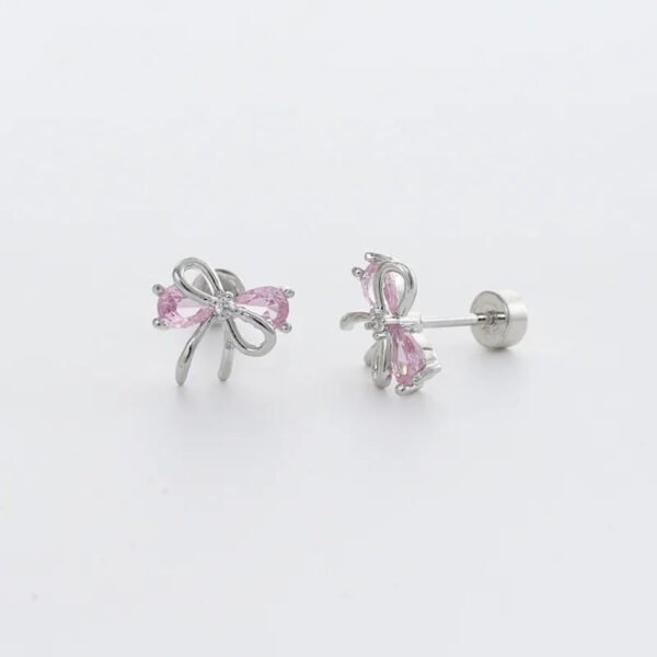 Trendy Women's High-End Gold Plated Titanium Steel Screw Back Earrings Pearl Colorful Diamond Butterfly Ear Studs Ins Style