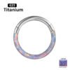 G23 Titanium Nose Ring New Style Australian Opal 6/8/10/12mm Unisex Geometric Pattern Wedding Birthday Party Punk Style Jewelry