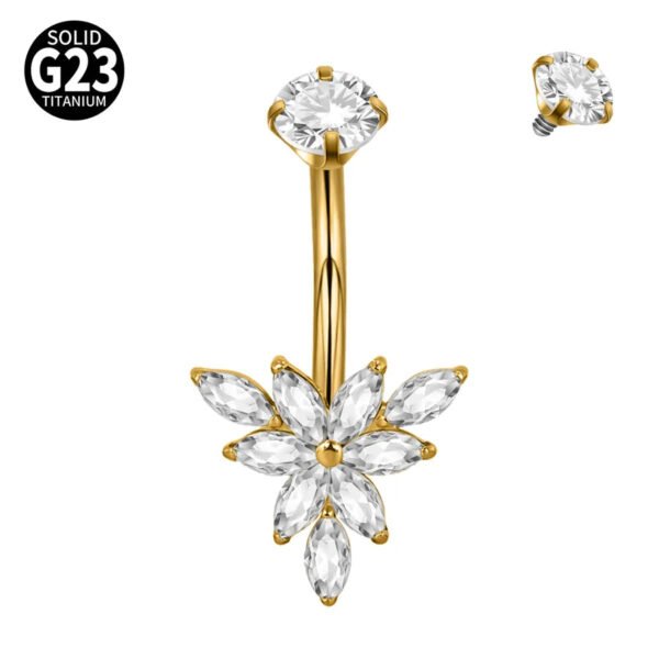 Titanium Metal Scorpion Bat Belly Button Piercing Belly Button Ring Zircon Cherry Multiple Horse Eye Flower Inner Tooth Belly Button Stud Body Piercing Jewelry Accessories