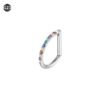 Titanium Alloy D-Shaped Nose Ring Ear Cuff 8/10mm Inner Diameter Piercing Jewelry Simple Classic Style For Men And Women