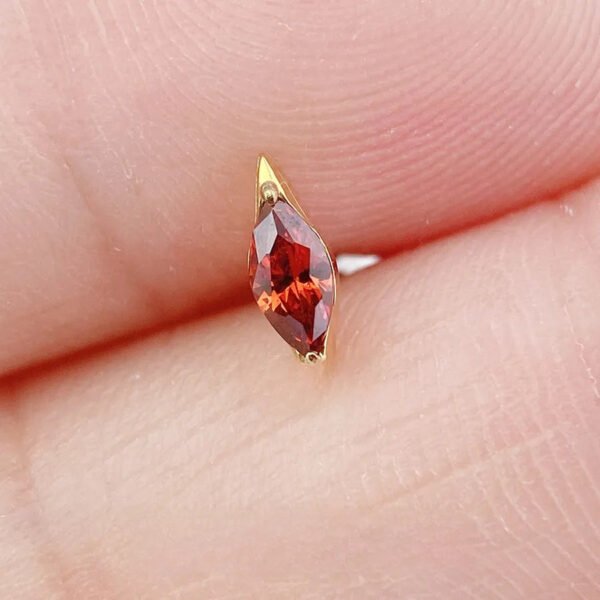 picture_45c9ac8e-8d80-452a-81b1-267a1c601175(2) Titanium Alloy Ear Studs Embedded With 5A Zirconia G23 Titanium Lip Studs Spiral Ear Bone Studs Unisex Body Piercing Jewelry