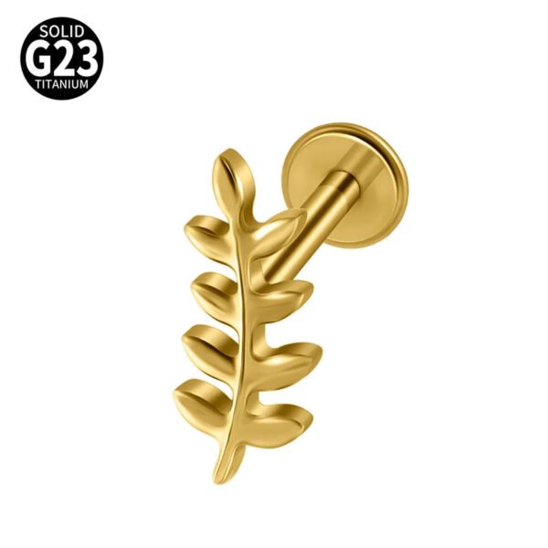 G23 Titanium Trendy Tulip Gold Steel Color Flat Back Pierced Earrings Butterfly Windmill Inlaid Zircon Elegant Romantic Jewelry Lip Stud Earrings