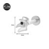 Fresh Titanium Alloy Piercing Jewelry Star Moon Butterfly Geometric Pattern Fashionable Unisex Lip Stud Ear Bone Stud