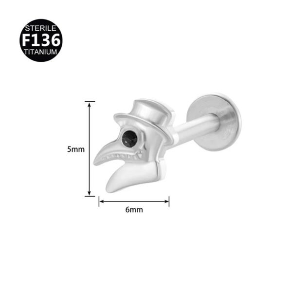 Fresh Titanium Alloy Piercing Jewelry Star Moon Butterfly Geometric Pattern Fashionable Unisex Lip Stud Ear Bone Stud