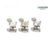 F136 Titanium Round Bottom Square Sugar Super Shiny 5A Zircon G23 Titanium Alloy Body Piercing Ear Bone Nail Jewelry Head