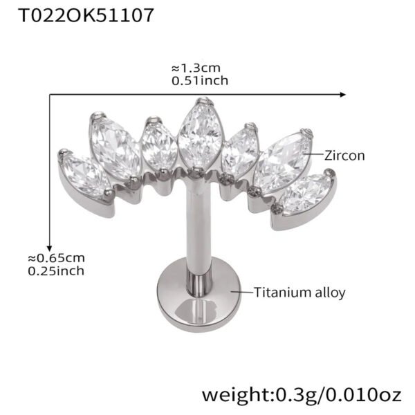 picture_474da4e9-8e9a-427d-8678-fa4ccab08b7d(2) Satan's Child Piercing Mermaid Lip Stud Titanium Alloy Stud Sweet Cool Hot Girl Piercing Titanium Alloy Zircon Lip Ring Titanium Alloy Jewelry