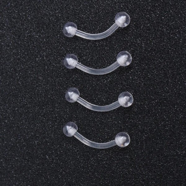 Hypoallergenic, Acrylic, Invisible, Lip, Ring, Belly Button, Navel, Tongue, Stud, Bar, Soft Rod, Horse Shoe, Ring, Eyebrow, Save, Piercing, Pregnancy, MRI scan.
