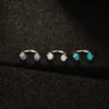 G23 Titanium Lip Studs 16G Internal Thread C-Shape, Nose Ring, Opal, Eyebrow Piercing, Ear Cartridge