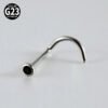 G23 Titanium, Screw, S Shape, Nose, Stud, Ring, Inlay Opal, Zircon, Colourful.