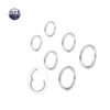 Titanium G23 Seamless Closure Piercing Hoops Fashionable Unisex Polished Finish Circular Pattern Ear Nose Lip Rings Jewelry