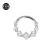 picture_5597c30d-de74-4433-bb82-296f75c5652c(2) Titanium Alloy Square Color Spliced Zircon Nose Ring Nasal Septum Piercing Jewelry For Men And Women Suitable For Wedding And Birthday