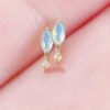 F136 Titanium Alloy Ear Studs Bowling Set Embedded Zirconia Small Versatile Ear Bone Studs Nose Studs Lip Studs G23 Titanium Piercing Jewelry