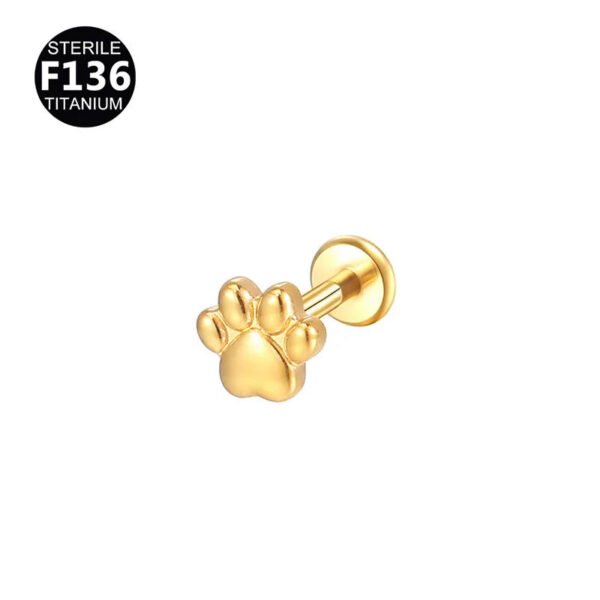 Fresh Titanium Alloy Piercing Jewelry Star Moon Butterfly Geometric Pattern Fashionable Unisex Lip Stud Ear Bone Stud