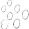 Titanium G23 Seamless Closure Piercing Hoops Fashionable Unisex Polished Finish Circular Pattern Ear Nose Lip Rings Jewelry