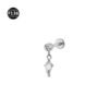 picture_57cbf7ce-218a-448c-a349-fc0378120414(2) Titanium Alloy 0.9 Tooth Pendant Micro-Set Zircon Flat Bottom Rod Piercing Earrings Heart Star Studs Unisex Fashion Jewelry