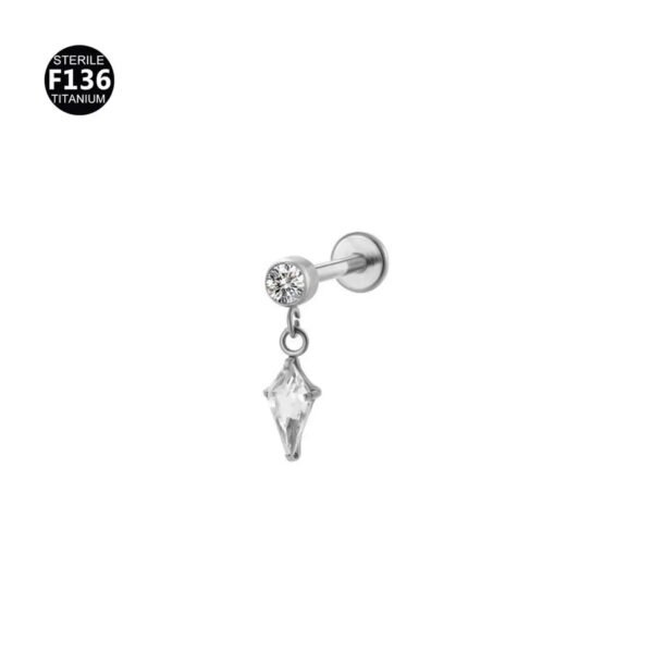 picture_57cbf7ce-218a-448c-a349-fc0378120414(2) Titanium Alloy 0.9 Tooth Pendant Micro-Set Zircon Flat Bottom Rod Piercing Earrings Heart Star Studs Unisex Fashion Jewelry