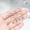 Titanium Alloy Inner Threaded Double Ball C Bar Lip Ring Horse Hoof Ear Bone Ring Lip Ring Fashionable Piercing Jewelry For Men And Women