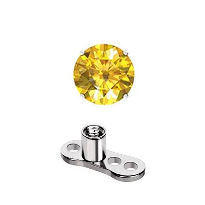 Fashionable Titanium Alloy Zirconia Buried Bone Nails Style Round Zirconia Buried Nails Geometric Pattern