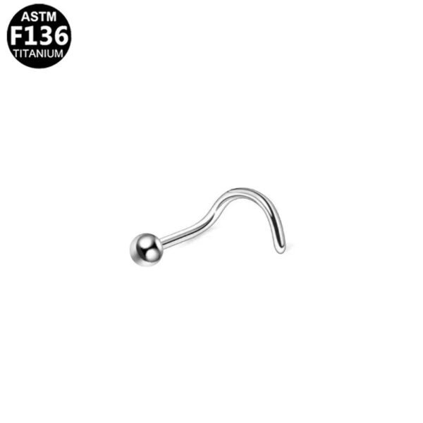 Classic Titanium Alloy Nose Studs Zirconia S Rod Piercing Jewelry Style Ball Pattern Universal Plating