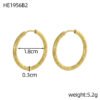 Versatile Fashion Exquisite Simple Daily Light Luxury Niche High-End Plain Hoop Titanium Steel Vacuum Electroplated Earrings