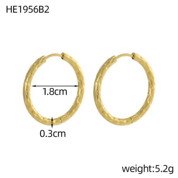 Versatile Fashion Exquisite Simple Daily Light Luxury Niche High-End Plain Hoop Titanium Steel Vacuum Electroplated Earrings
