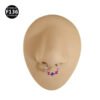 picture_5d9d738d-01bc-4b0c-a202-c31cb3a8855c(2) Titanium Alloy Square Color Spliced Zircon Nose Ring Nasal Septum Piercing Jewelry For Men And Women Suitable For Wedding And Birthday