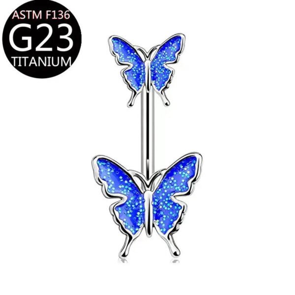 Implant Grade Titanium Flower Heart Dangly Belly Bar – Dainty Zirconia Navel Piercing, Hypoallergenic & Stylish