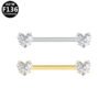 picture_61d28af0-6c5e-4d44-9336-44fa7d688ee1(2) Butterfly Heart Shaped Titanium Alloy Piercing Set With Zirconia Stones Fashionable Style Chest Decorations