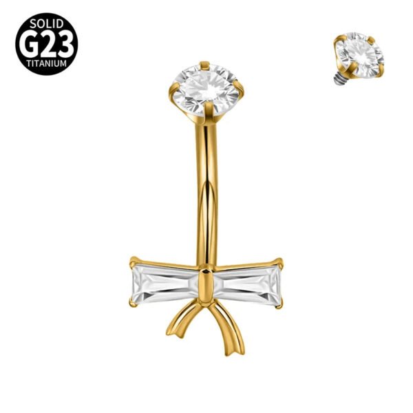 Titanium Metal Scorpion Bat Belly Button Piercing Belly Button Ring Zircon Cherry Multiple Horse Eye Flower Inner Tooth Belly Button Stud Body Piercing Jewelry Accessories