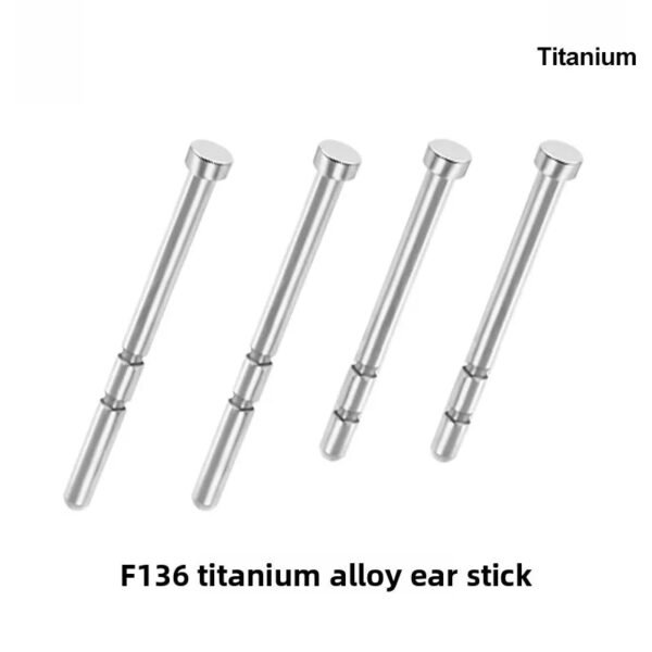 New F136 Titanium Alloy Ear Studs Sleepwear Friendly Non-Removable Ear Piercing Grade Antibacterial Allergy-Free Ear Rods