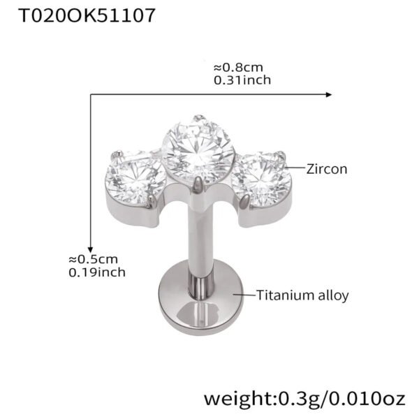 picture_6429ca87-30bf-456b-b27a-07d123475fa2(2) Satan's Child Piercing Mermaid Lip Stud Titanium Alloy Stud Sweet Cool Hot Girl Piercing Titanium Alloy Zircon Lip Ring Titanium Alloy Jewelry
