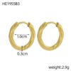 Versatile Fashion Exquisite Simple Daily Light Luxury Niche High-End Plain Hoop Titanium Steel Vacuum Electroplated Earrings