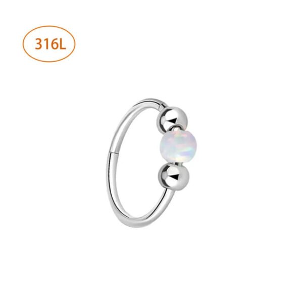 F136 Titanium Alloy, Ear, Ring, Stud, 1.0x8mm, Closed Loop, Nose, Septum, Clicker.