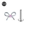 New F136 Titanium Alloy, Stud, Ear, Internal Thread, Butterfly, Knot, Rhinestones, Mini bow, Head only or Post and Head.