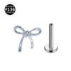 New F136 Titanium Alloy, Stud, Ear, Internal Thread, Butterfly, Knot, Rhinestones, Mini bow, Head only or Post and Head.