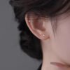 New F136 Titanium Alloy Ear Studs Sleepwear Friendly Non-Removable Ear Piercing Grade Antibacterial Allergy-Free Ear Rods
