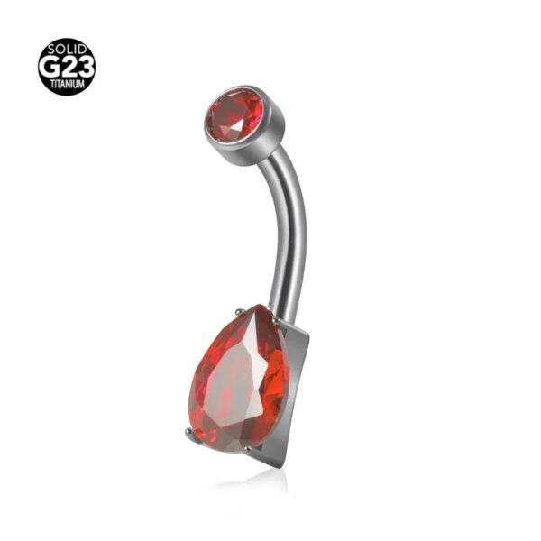 G23 Titanium, Inner, Tooth, Bend, Barbell, Navel, Bar, Colourful, Rhinestone, Belly Button, Waterdrop, Simple, Classic, Elegant.