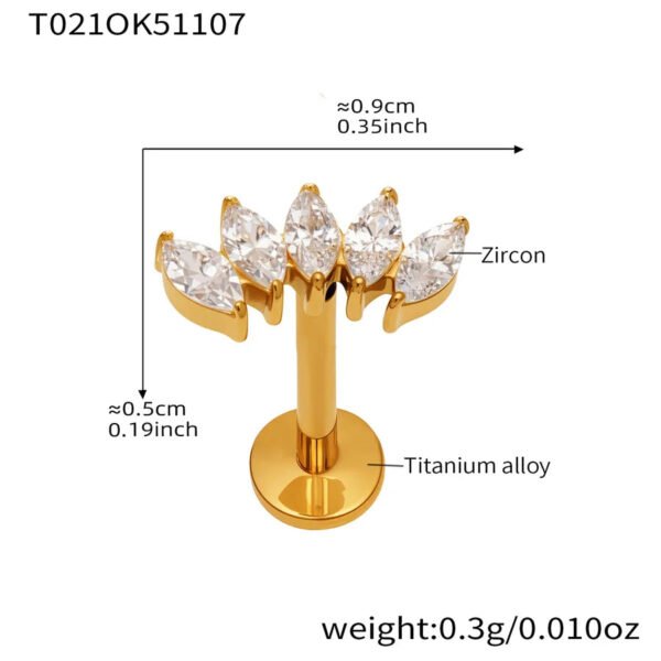 picture_6bb07d93-7d2a-496a-adbb-b6bd07217f62(2) Satan's Child Piercing Mermaid Lip Stud Titanium Alloy Stud Sweet Cool Hot Girl Piercing Titanium Alloy Zircon Lip Ring Titanium Alloy Jewelry