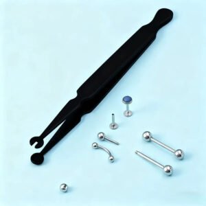 Piercing Jewellery, Clamp, Earring, Stainless Steel, Pliers, Capture, Tweezers, Grip, Hold, Insertion tool, removal.