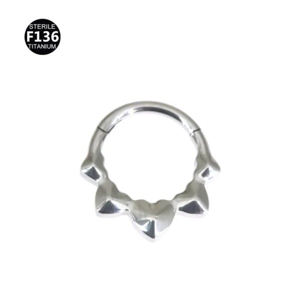 Titanium Alloy F136 Nose Ring Ear Cuff Piercing Jewelry Golden Butterfly Wings Crown Design Sparkling Unisex Geometric Pattern